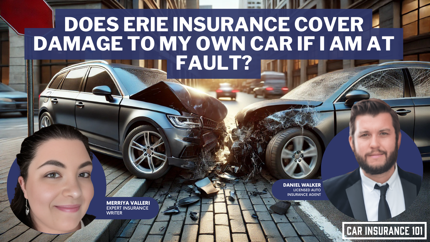 Does Erie Insurance car insurance cover damage to my own car if I am at fault in an accident?