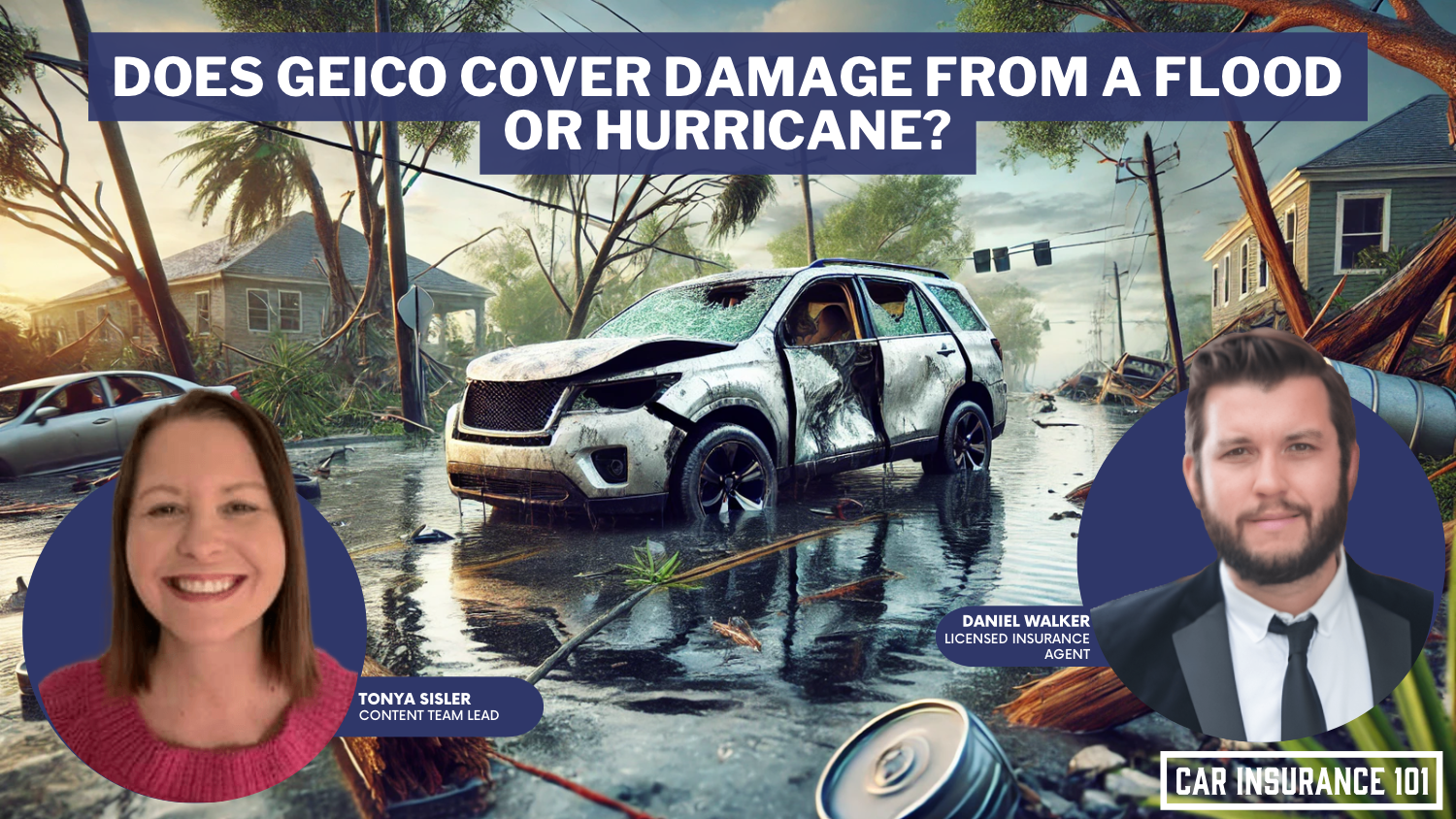 Does GEICO car insurance cover damage caused by a flood or hurricane?