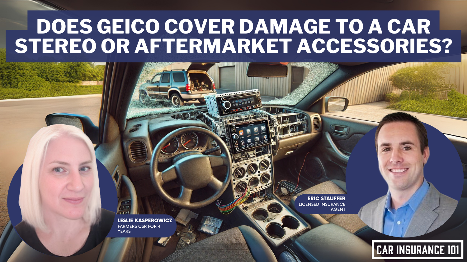 Does GEICO car insurance cover damage to my car’s stereo or other aftermarket accessories?