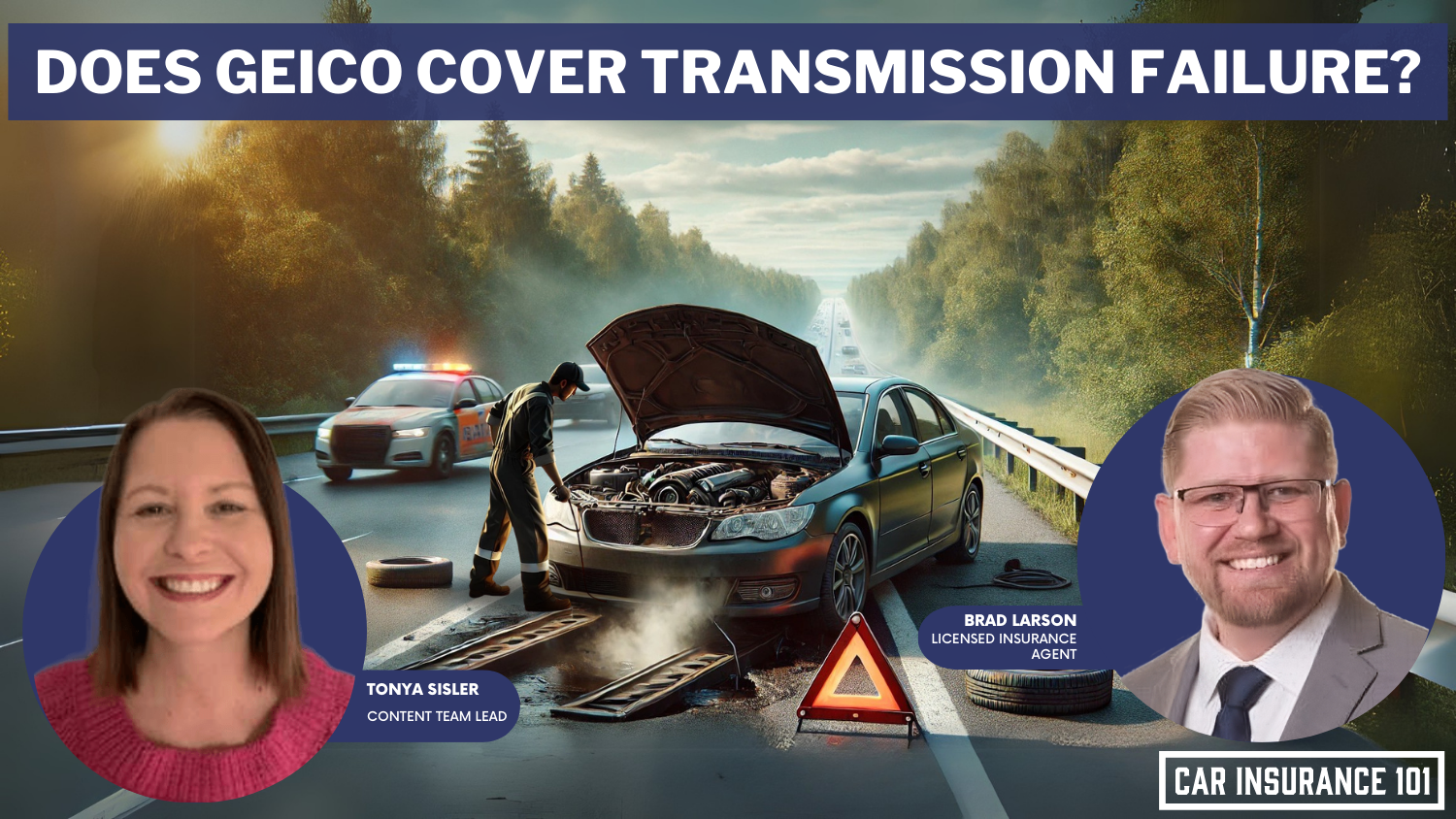 Does GEICO car insurance cover damage caused by a transmission failure?