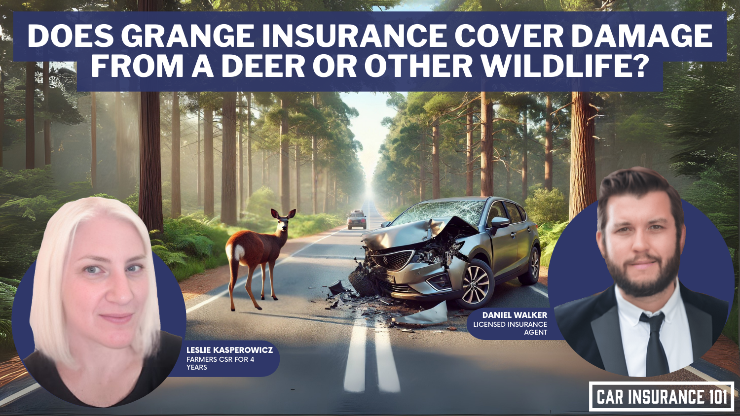 Does Grange Insurance car insurance cover damage caused by a deer or other wildlife?